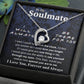 To My Soulmate Necklace To My Future Wife Necklace Gifts, Promise Necklace For Her, Fiance Gifts For Her, Valentine Necklace Gifts For Soulmate From Husband With Message Card Box LED, Soulmate Necklace For Women, To My Wife Necklace Forever Love