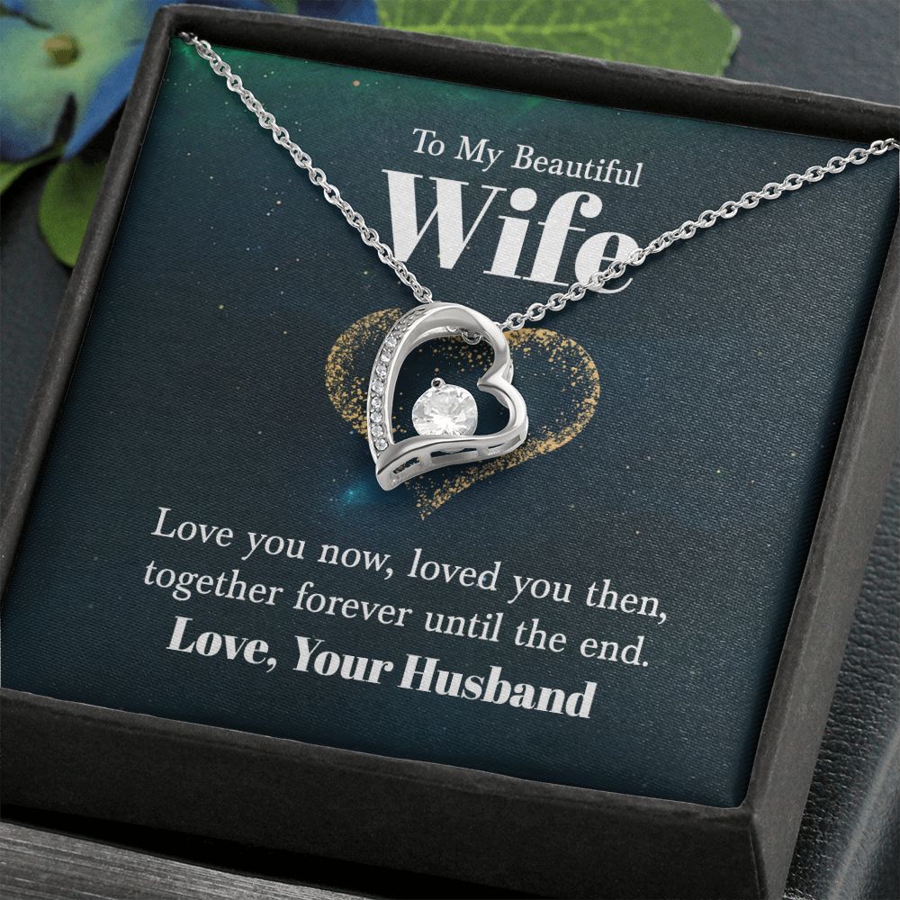 Wife Necklace Gifts From Husband, Wedding Anniversary For Wife From Husband, Wife Birthday From Husband, Necklaces For Wife From Husband, Love Knot Meaningful Necklace Message Card and Gift Box Styles on Birthday, Christmas, Anniversary  Forever Love