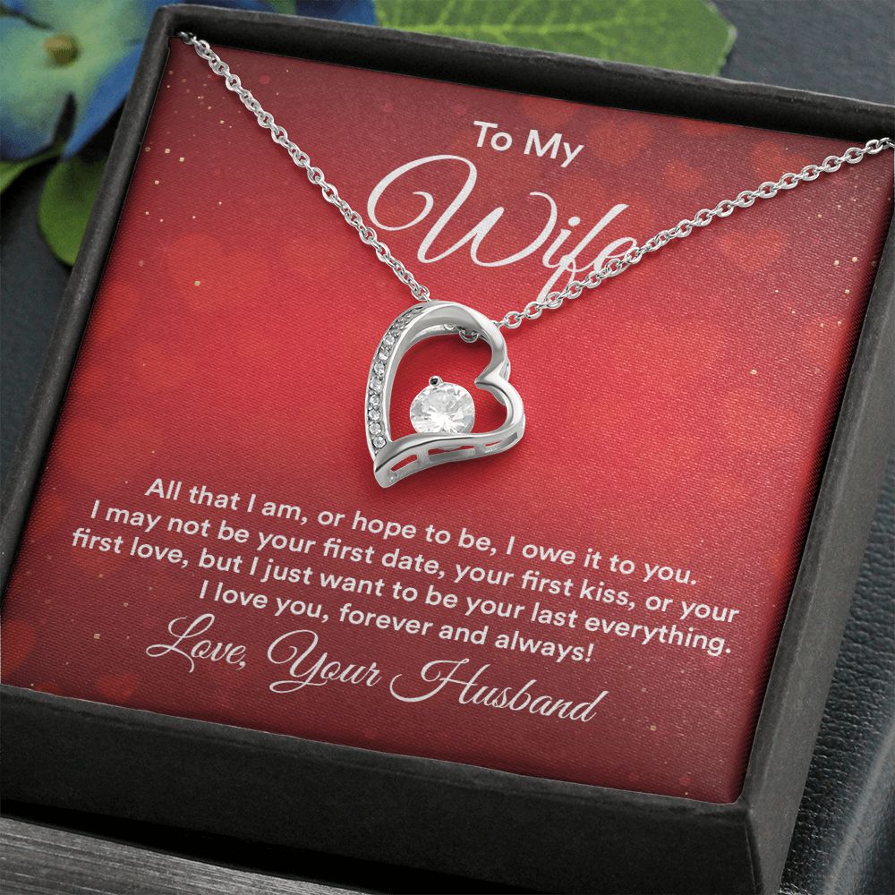 Couples Gifts,My Wife Necklace Gifts From Husband, Wedding Anniversary Jewelry For Wife From Husband, Wife Birthday From Husband, To My Soulmate Message Card and Gift Box styles On Birthday, Christmas, Anniversary  Forever Love