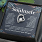 Couples Gifts Necklace To My Soulmate Necklace Anniversary Valentine Jewelry Romantic Gifts For My Wife Pendant Jewelry with Message Card and Box Necklaces for Women Valentines Day Happy Anniversary Wedding Present Forever Love