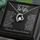 To My Beautiful Wife Necklace Gift for Her, Soulmate for Wife Birthday Gifts from Husband, Valentine for Women, Soulmate Gifts, Message Card and Necklace Gifts Box Gift Box Styles on Birthday, Wedding, Anniversary, Valentine Forever Love