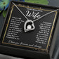 To My Beautiful Wife Necklace Gift for Her, Soulmate for Wife Valentine Gifts from Husband, Wedding for Women, Soulmate Gifts, Message Card and Necklace Gifts Box Gift Box Styles on Birthday, Wedding, Anniversary, Valentine Forever Love