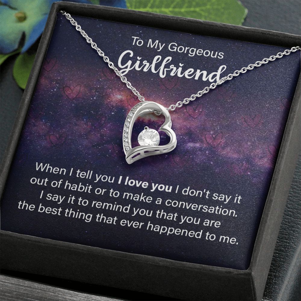 Couples Gifts, Gorgeous Girlfriend Necklace Gifts From Husband, Wedding Anniversary Jewelry For Wife From Husband, Wife Birthday From Husband, To My Soulmate Message Card and Gift Box styles On Birthday, Christmas, Anniversary  Forever Love