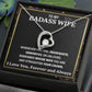 Wife Necklace Gift From Husband To My Badass Wife Pendant Valentine Jewelry with Message Card and Gift Box. Gift for Wife. Necklace Gift Set for Wife Necklace Gifts Box Gift Box Styles Forever Love