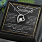 To My Amazing Solmate Necklace Gift From Husband To My Badass Wife Pendant Valentine Jewelry with Message Card and Gift Box. Gift for Wife. Necklace Gift Set for Wife Necklace Gifts Box Gift Box Styles Forever Love