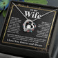 Couples Gifts Necklace To My Wife Necklace Anniversary Wedding Jewelry Romantic Gifts For My Wife Pendant Jewelry with Message Card and Box Necklaces for Women Valentines Day Happy Anniversary Wedding Present Forever Love