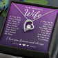 To My Beautiful Wife Necklace Gift, Soulmate for Wife Birthday Gifts from Husband, Valentine for Women, Soulmate Gifts, Message Card and Necklace Gifts Box Gift Box Styles on Birthday, Wedding, Anniversary, Valentine Forever Love