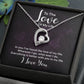 Couples Gifts, To the Love of My Life Necklace Love Knot Special Gift, Wedding Anniversary Jewelry For Wife From Husband, Wife Birthday From Husband, To My Soulmate Message Card and Gift Box styles On Birthday, Christmas, Anniversary  Forever Love