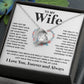 Couples Gifts Necklace To My Wife Necklace Valentine Christmas Jewelry Romantic Gifts For My Wife Pendant Jewelry with Message Card and Box Necklaces for Women Valentines Day Happy Anniversary Wedding Present Forever Love