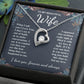 To My Beautiful Wife Necklace Gift for Her, Soulmate for Wife Valentine Gifts from Husband, Birthday for Women, Soulmate Gifts, Message Card and Necklace Gifts Box Gift Box Styles on Birthday, Wedding, Anniversary, Valentine Forever Love