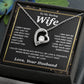 Valentine Gifts for Wife Necklace from Husband, Gifts for Wife from Husband, Wedding Gifts for Her Gifts Soulmate Message Card and Necklace Gift Box Gift Box Styles on Birthday, Wedding, Anniversary, Valentine Forever Love