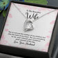 Couples Gifts Necklace To My Beautiful Wife Necklace Gifts For My Wife, Love Knot Meaningful Necklace Message Card and Gift Box Styles on Birthday, Christmas, Anniversary Forever Love