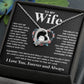 Couples Gifts Necklace To My Wife Necklace Birthday Christmas Jewelry Romantic Gifts For My Wife Pendant Jewelry with Message Card and Box Necklaces for Women Valentines Day Happy Anniversary Wedding Present Forever Love