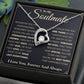 Couples Gifts, To My Beautiful Soulmate Necklace From Husband, Necklace For Wife From Husband, Wife Wedding From Husband, To My Wife, Necklace Custom Name Message Card and Gift Box Styles on Birthday, Christmas, Wedding, Anniversary Forever Love