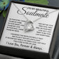 To My Beautiful Soulmate Necklace, Soulmate Jewelry For Women, Wife Necklace From Husband, Wife Birthday Gifts Necklace For Wife, Soulmate Gifts For Her, To My Future Wife Necklace Soulmate Forever Love