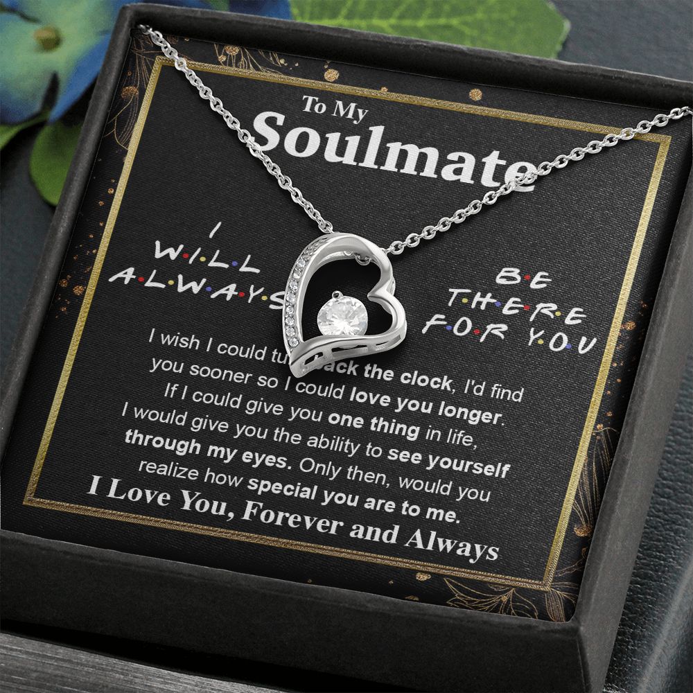 To My Soulmate Necklace To My Future Wife Necklace Gifts, Promise Necklace For Her, Fiance Gifts For Her, Wedding Necklace Gifts For Soulmate From Husband With Message Card Box LED, Soulmate Necklace For Women, To My Wife Necklace Forever Love