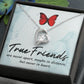To My True Girlfriend Necklace, Brother to Sister, Birthday For Sister from Brother, Love Knot Meaningful Necklace Message Card and Gift Box Styles on Birthday, Christmas, Anniversary Forever Love