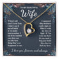 To My Beautiful Wife Necklace Gift for Her, Soulmate for Wife Valentine Gifts from Husband, Birthday for Women, Soulmate Gifts, Message Card and Necklace Gifts Box Gift Box Styles on Birthday, Wedding, Anniversary, Valentine Forever Love
