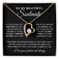 To My Beautiful Soulmate, Love Necklace for Girlfriend, Wife Gift, Soulmate Jewelry, Soulmate Necklace, Future Wife Gift, Necklace for Wife from Husband Necklace Message Card and Gift Box Styles on Birthday, Christmas, Wedding, Anniversary Forever Love