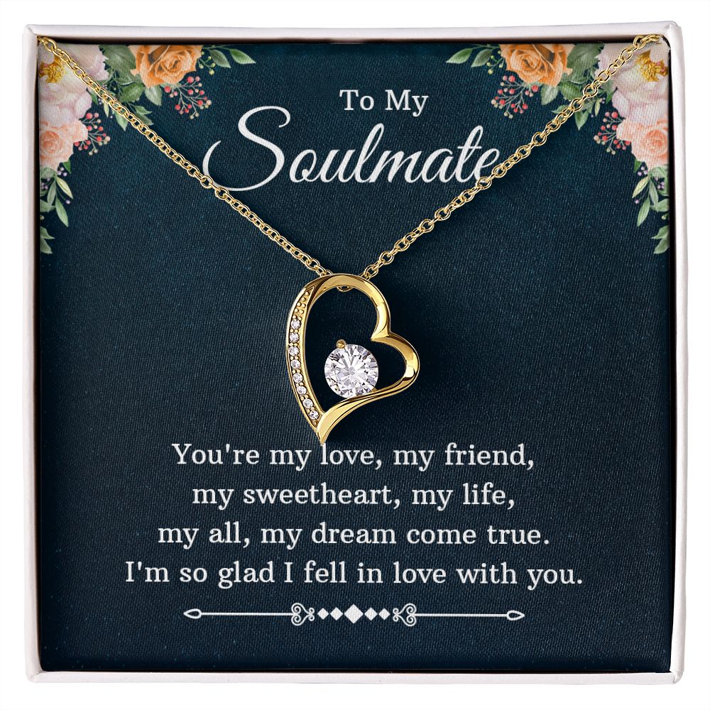 To My Beautiful Soulmate Necklace for her Jewelry For Her Couples Gifts Necklaces For Soul Mate Christmas Jewelry Romantic, Love Knot Meaningful Necklace Message Card and Gift Box Styles on Birthday, Christmas, Anniversary  Forever Love