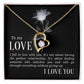 The Love Knot Necklace To My Love Knot Necklace, Happy First anniversary, Unique Gift from Husband, Best Jewelry for Wife, Necklace Message Card and Gift Box Styles on Birthday, Christmas, Anniversary  Forever Love