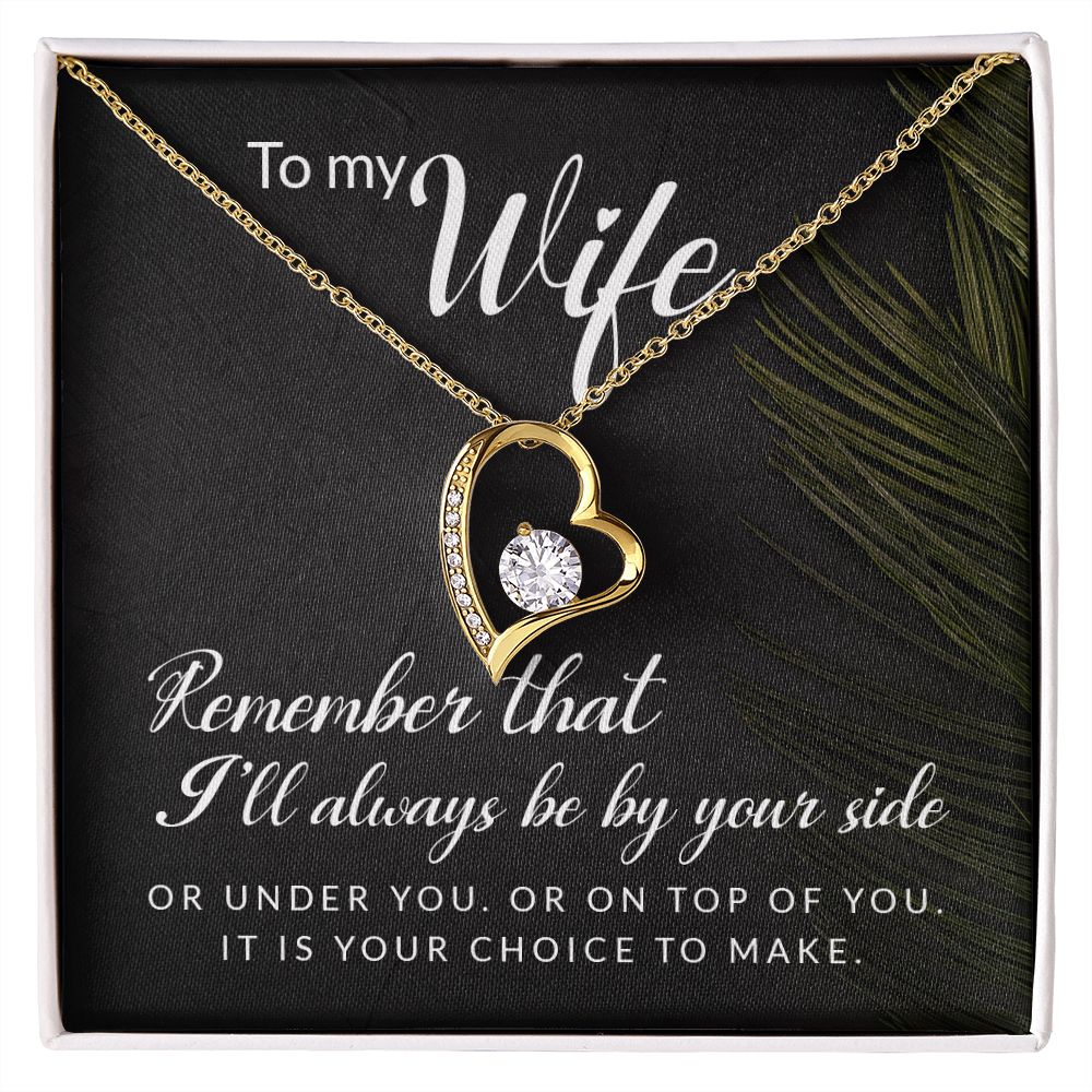 To My Wife Necklace Romantic Gifts For Her Unique Necklaces For Wife From Husband Cute Valentines Day Anniversary For Wife, Love Knot Meaningful Necklace Message Card and Gift Box Styles on Birthday, Christmas, Anniversary Forever Love