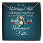 Wife Necklace Gifts From Husband, Wedding Anniversary Jewelry For Wife From Husband, Wife Birthday Gifts From Husband, To My Unbiological Sister Message Card and Gift Box styles On Birthday, Christmas, Anniversary Forever Love