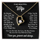 To My Wife Necklace Gift for Her, Soulmate Jewelry, Necklaces for Wife from Husband, Anniversary, To My Wife Necklace, Soulmate Gifts, Necklace Message Card and Gift Box Styles on Birthday, Wedding, Anniversary, Valentine Forever Love