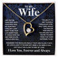 Couples Gifts Necklace To My Wife Necklace Anniversary Christmas Jewelry Romantic Gifts For My Wife Pendant Jewelry with Message Card and Box Necklaces for Women Valentines Day Happy Anniversary Wedding Present Forever Love