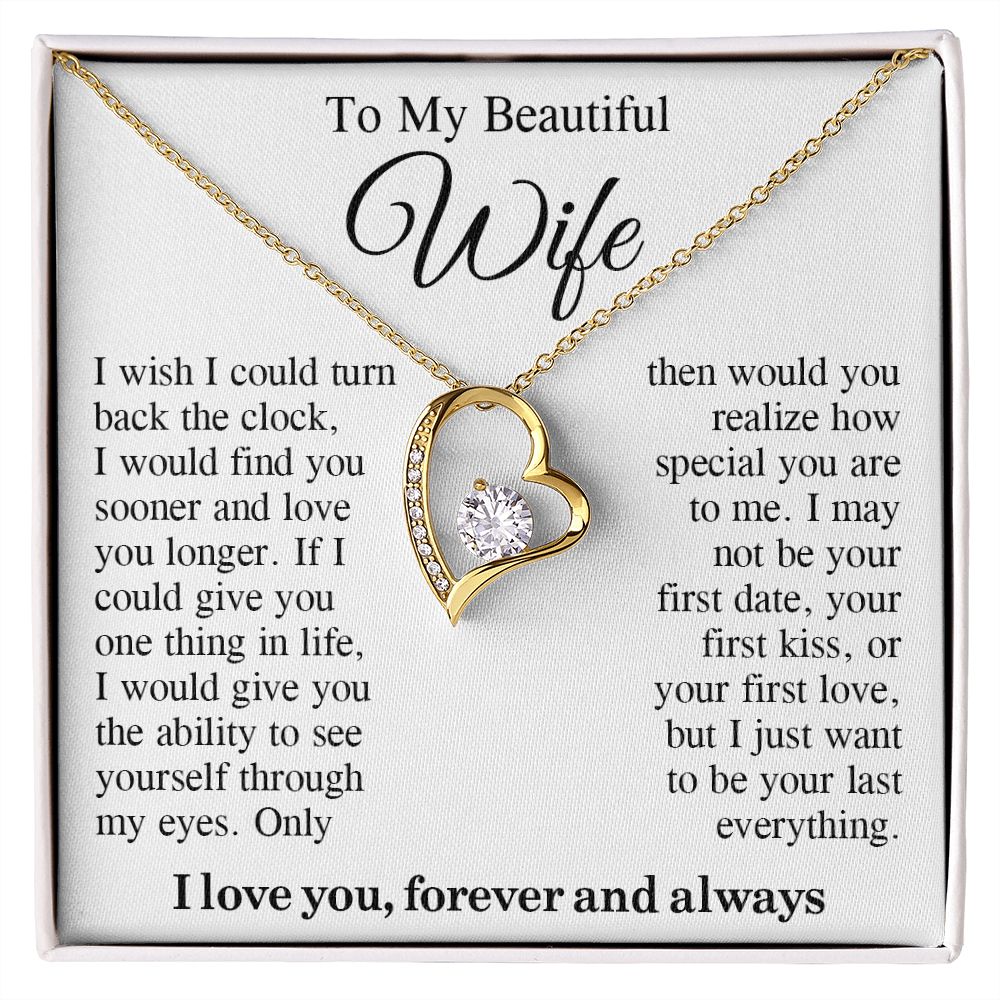 To My Beautiful Soulmate Necklace Gift, Wife Gifts From Husband, Valentine Gifts For Wife From Husband To My Soulmate Necklace Message Card and Necklace Gift Box Gift Box Styles on Birthday, Wedding, Anniversary, Valentine Forever Love