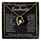 To My Beautiful Soulmate Necklace Gift for Her, Soulmate for Wife Valentine Gifts from Husband, Wedding for Women, Soulmate Gifts, Message Card and Necklace Gifts Box Gift Box Styles on Birthday, Wedding, Anniversary, Valentine Forever Love