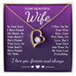 To My Beautiful Wife Necklace Gift, Soulmate for Wife Birthday Gifts from Husband, Valentine for Women, Soulmate Gifts, Message Card and Necklace Gifts Box Gift Box Styles on Birthday, Wedding, Anniversary, Valentine Forever Love