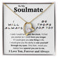 To My Soulmate Necklace To My Future Wife Gifts, Promise Necklace For Her, Fiance Gifts For Her, Valentine Gifts For Soulmate From Husband With Message Card Box LED, Soulmate Necklace For Women, To My Wife Necklace Forever Love