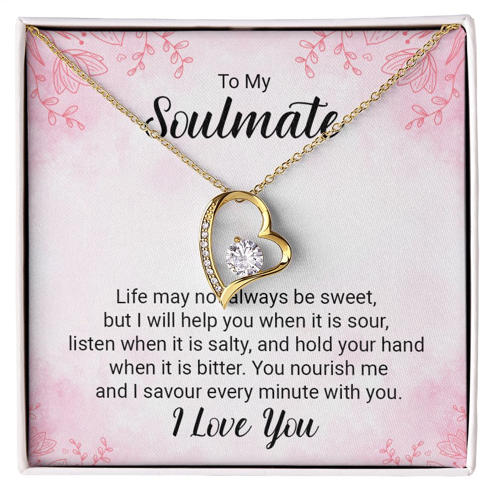To My Soulmate Necklace for her Jewelry For Her Couples Gifts Necklaces For Soul Mate Christmas Jewelry, Love Knot Meaningful Necklace Message Card and Gift Box Styles on Birthday, Christmas, Anniversary Forever Love