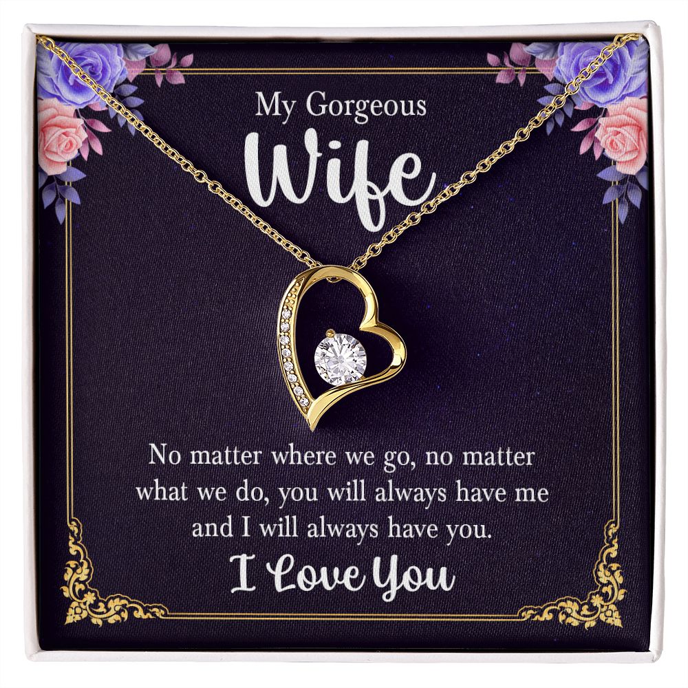 To My Wife Necklace Romantic Gifts For Her Unique Necklaces For Wife From Husband Cute Valentines Day Anniversary Birthday, Love Knot Meaningful Necklace Message Card and Gift Box Styles on Birthday, Christmas, Anniversary  Forever Love
