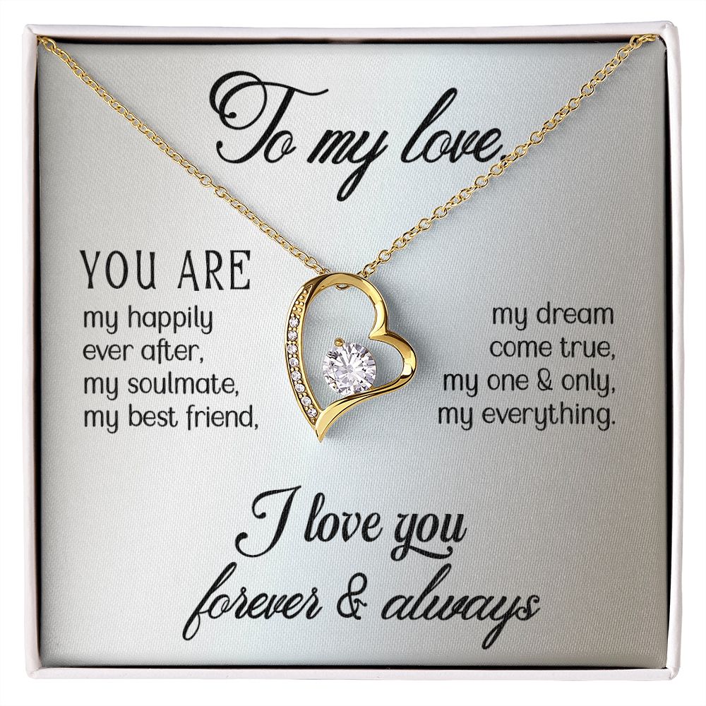 To My Love "Promise NecklaceGift for Fiance, Girlfriend, Future Wife, Wife. Fiance, Girlfriend, Future Wife, Wife Gift, Love Knot Meaningful Necklace Message Card and Gift Box Styles on Birthday, Christmas, Anniversary Forever Love