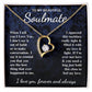 To My Beautiful Soulmate Necklace Gift for Her, Soulmate for Wife Birthday Gifts from Husband, Wedding for Women, Soulmate Gifts, Message Card and Necklace Gifts Box Gift Box Styles on Birthday, Wedding, Anniversary, Valentine Forever Love