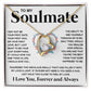 Couples Gifts Necklace To My Soulmate Necklace Valentine Christmas Jewelry Romantic Gifts For My Wife Pendant Jewelry with Message Card and Box Necklaces for Women Valentines Day Happy Anniversary Wedding Present Forever Love