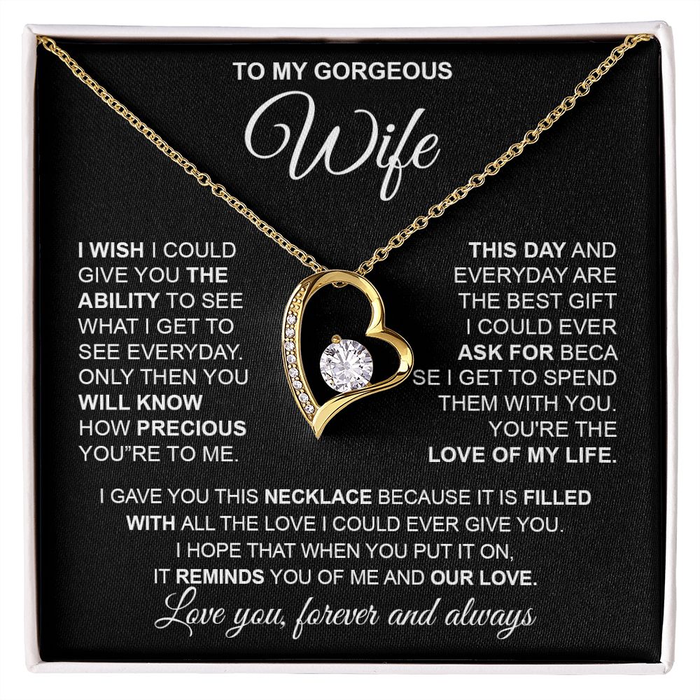 to My Wife Necklace from Husband, Necklaces for Wife from Husband, to My Soulmate Necklace for Women, Soulmate Jewelry for Wife Valentine Jewelry Gifts for Wife Birthday Gifts from Husband Forever Love
