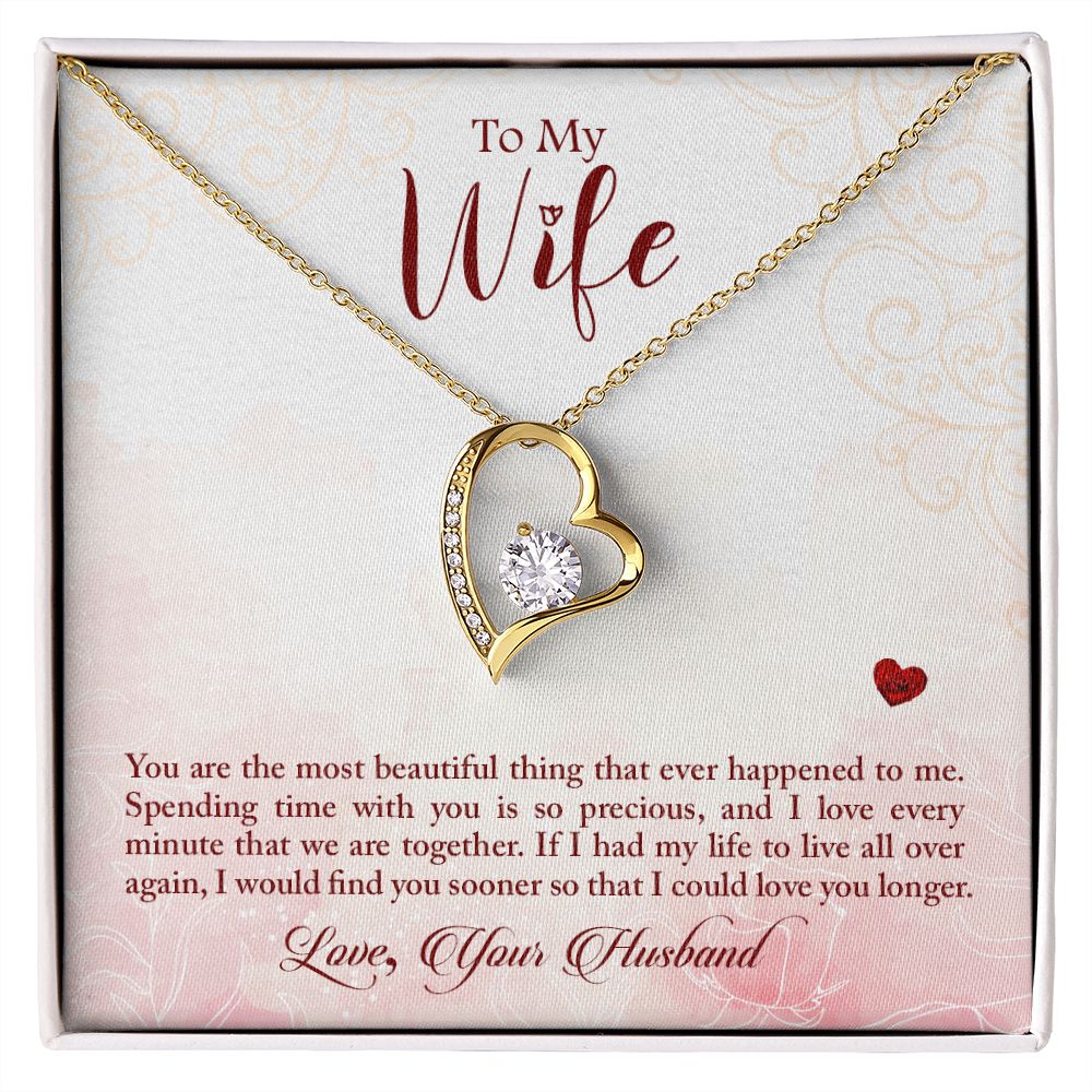 Couples Gifts,My Wife Girlfriend Necklace Gifts From Husband, Wedding Anniversary Jewelry For Wife From Husband, Wife Birthday From Husband, To My Beautiful Wife Girlfriend Message Card and Gift Box styles On Birthday, Christmas, Anniversary  Forever Love