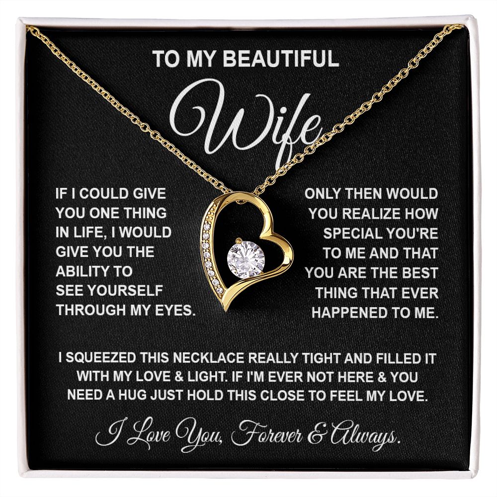 Soulmate Necklace Gifts From Husband, For Wife From Husband, Wife Gifts From Husband, Necklaces For Wife From Husband To My Wife Necklace Message Card and Necklace Gift Box Gift Box Styles on Birthday, Wedding, Anniversary, Valentine Forever Love