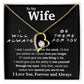 To My Wife Necklace To My Future Wife Necklace Gifts, Promise Necklace For Her, Fiance Gifts For Her, Valentine Gifts For Soulmate From Husband With Message Card Box LED, Soulmate Necklace For Women, To My Wife Necklace Forever Love