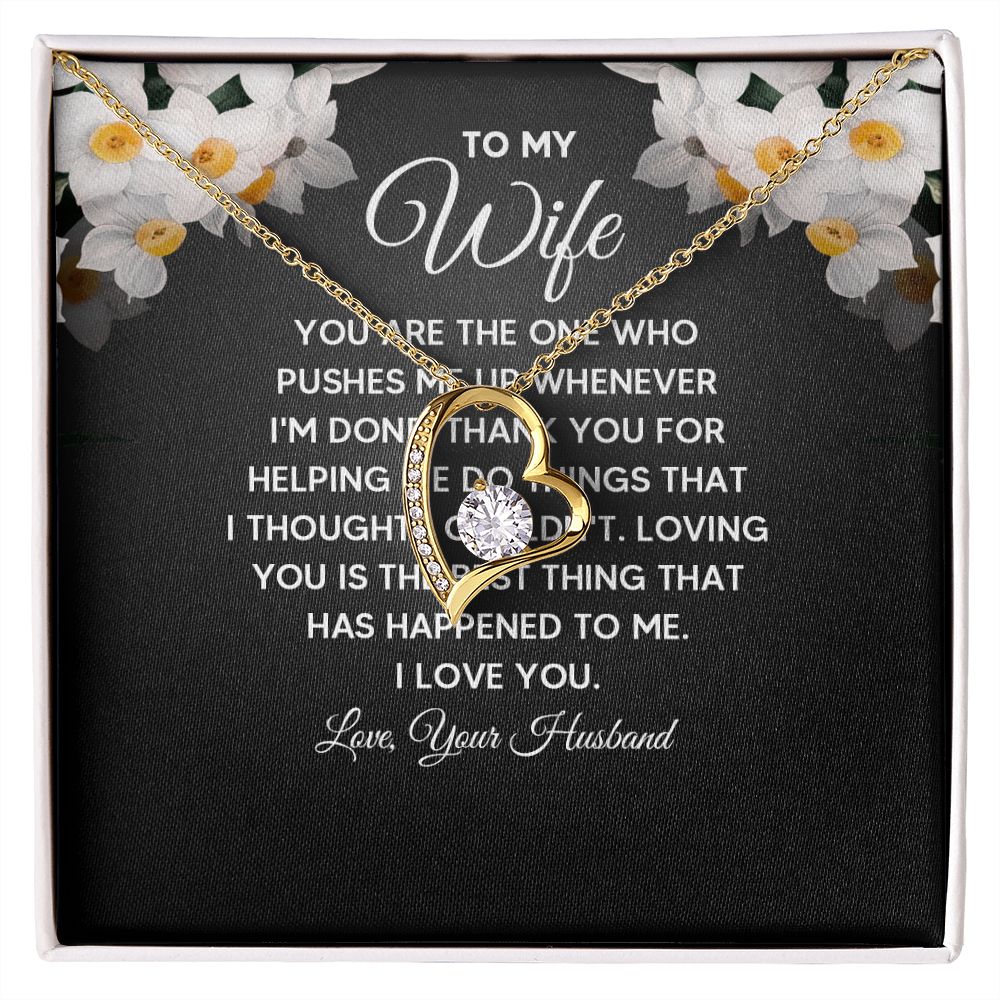 Wife Necklace Gifts From Husband, Wedding Anniversary Jewelry For Wife From Husband, Wife Birthday From Husband  Message Card and Gift Box styles On Birthday, Christmas, Anniversary Forever Love
