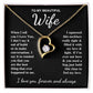 To My Beautiful Wife Necklace Gift for Her, Soulmate for Wife Birthday Gifts from Husband, Valentine for Women, Soulmate Gifts, Message Card and Necklace Gifts Box Gift Box Styles on Birthday, Wedding, Anniversary, Valentine Forever Love