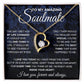 to My Soulmate Necklace, Soulmate Jewelry for Women, Wife Gifts from Husband, Anniversary Necklace for Wife Soulmate Gifts Future Wife Necklace Message Card and Gift Box Styles on Birthday, Wedding, Anniversary, Valentine Forever Love