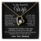 Wife Necklace from Husband, Wedding Anniversary Romantic Gifts for Wife from Husband to My Wife Necklaces for Wife Birthday Gifts, Wife Jewelry Necklace Message Card and Necklace Gift Box Gift Box Styles on Birthday, Wedding, Anniversary, Valentine Foreve