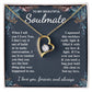 To My Beautiful Soulmate Necklace Gift for Her, Soulmate for Wife Valentine Gifts from Husband, Birthday for Women, Soulmate Gifts, Message Card and Necklace Gifts Box Gift Box Styles on Birthday, Wedding, Anniversary, Valentine Forever Love