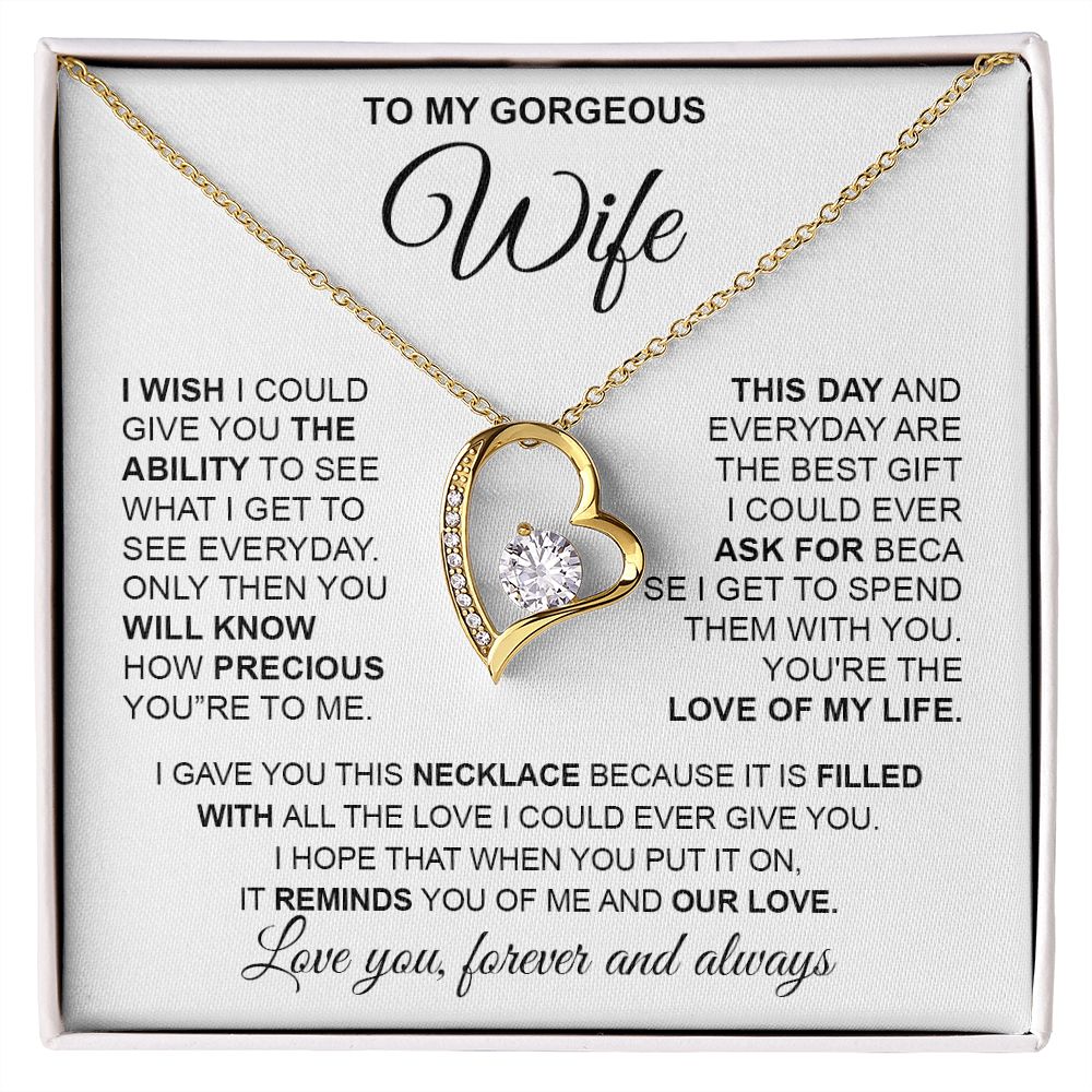 to My Wife Necklace from Husband, Necklaces for Wife from Husband, to My Soulmate Necklace for Women, Soulmate Jewelry for Wife Anniversary Jewelry Gifts for Wife Birthday Gifts from Husband Forever Love