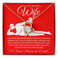 To My Beautiful Wife Necklace For Women, Funny Gifts For Girlfriend,Valentine Presents For Girlfriend, Best Birthday Meaningful Gift Ideas For Wife, Women Romantic Jewelry For Her Anniversary Message Card and Gift Box Styles Forever Love