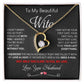 My Beautiful Wife Necklace Future Wife Gifts, Promise Necklace For Her, Fiance Gifts For Her, Valentine Gifts For Soulmate From Husband With Message Card Box LED, Soulmate Necklace For Women, To My Wife Necklace Forever Love